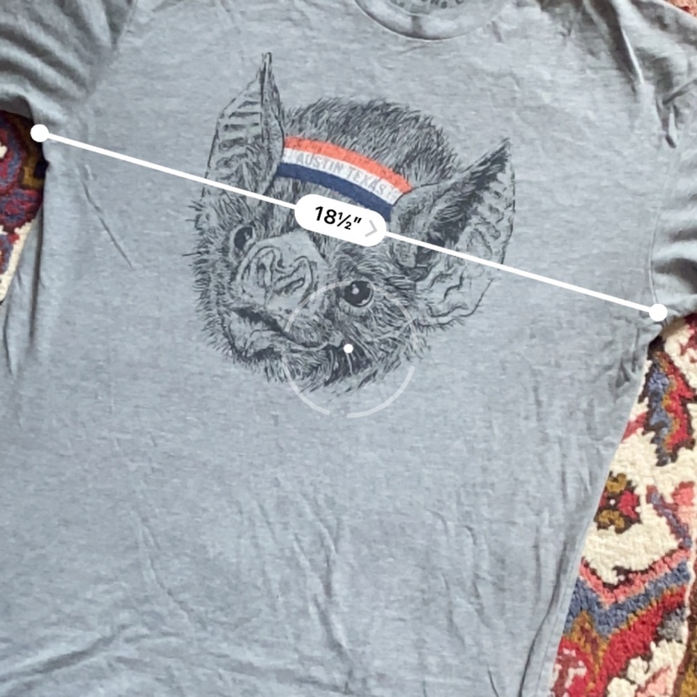 Austin Texas ATX Men's Gray Bat Graphic Tee - Picture 4 of 6